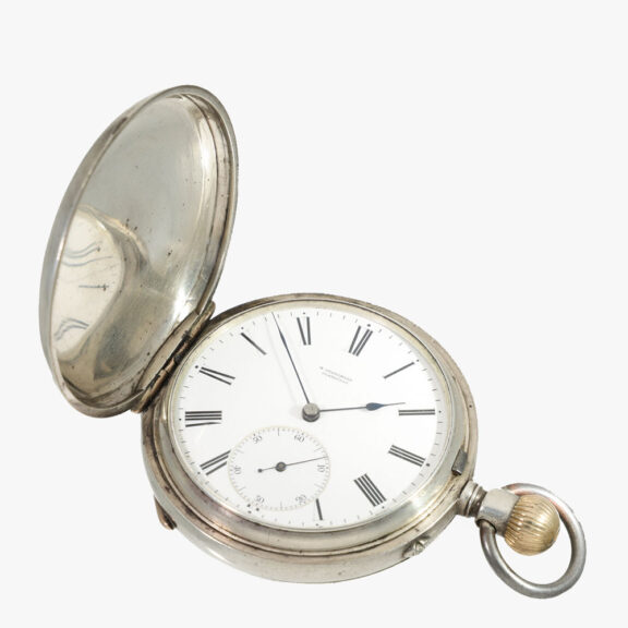 German silver full hunter historical pocket watch Circa 1853 German silver full hunter historical pocket watch Circa 1853