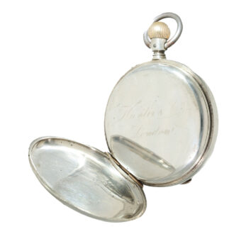 German silver full hunter historical pocket watch Circa 1853
