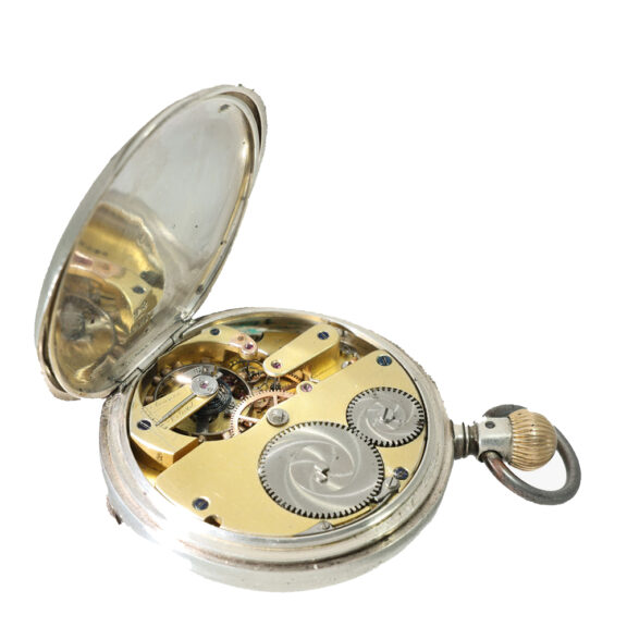 German silver full hunter historical pocket watch Circa 1853 German silver full hunter historical pocket watch Circa 1853