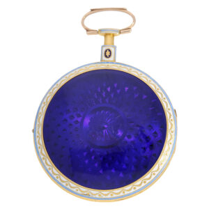 English large 18 Carat gold enamel verge watch Circa 1810