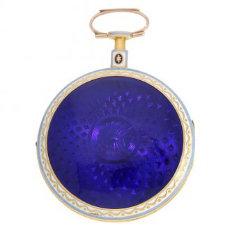 English large 18 Carat gold enamel verge watch Circa 1810