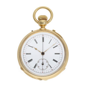 French 18 carat gold à goutte chronometer of finest quality Circa 1870