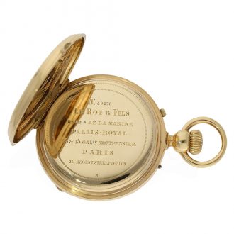 French 18 carat gold à goutte chronometer of finest quality Circa 1870