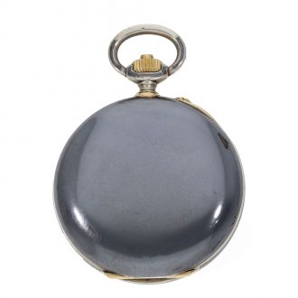French silver gold observatory deck chronometer 1st class Circa 1900