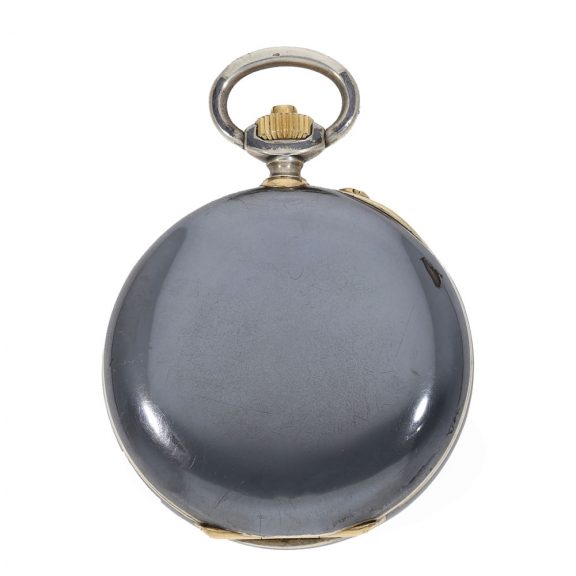 French silver gold observatory deck chronometer 1st class Circa 1900 French silver gold observatory deck chronometer 1st class Circa 1900