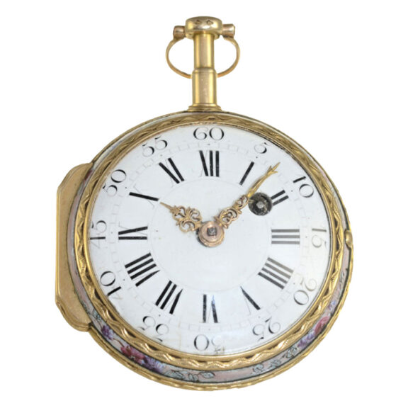 A French gold verge pocket watch in Rococo style Circa 1750 A French gold verge pocket watch in Rococo style Circa 1750