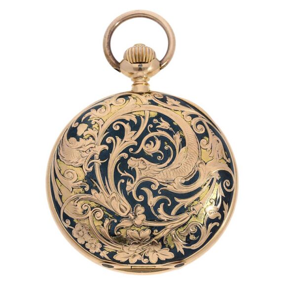 German unique Glashütte Renaissance pocket watch Circa 1900 German unique Glashütte Renaissance pocket watch Circa 1900