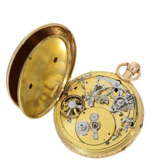 18 Carat gold repeater and musical movement Circa 1800
