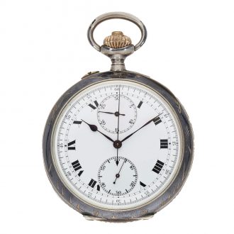 Swiss tula silver observatory deck chronometer Circa 1921