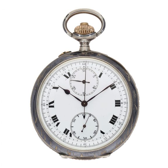 Swiss tula silver observatory deck chronometer Circa 1921