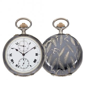 Swiss tula silver observatory deck chronometer Circa 1921