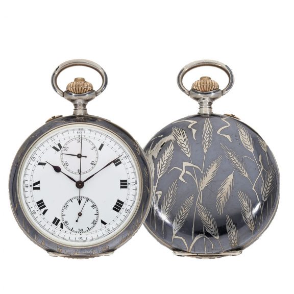 Swiss tula silver observatory deck chronometer Circa 1921 Swiss tula silver observatory deck chronometer Circa 1921