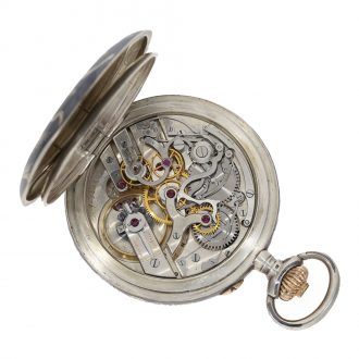 Swiss tula silver observatory deck chronometer Circa 1921