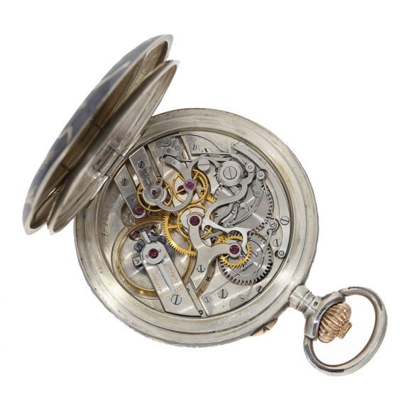 Swiss tula silver observatory deck chronometer Circa 1921 Swiss tula silver observatory deck chronometer Circa 1921