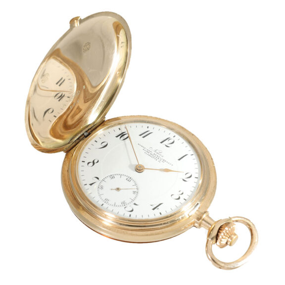 German 14K gold hunting cased lever pocket watch Circa 1910 German 14K gold hunting cased lever pocket watch Circa 1910