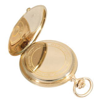 German 14K gold hunting cased lever pocket watch Circa 1910