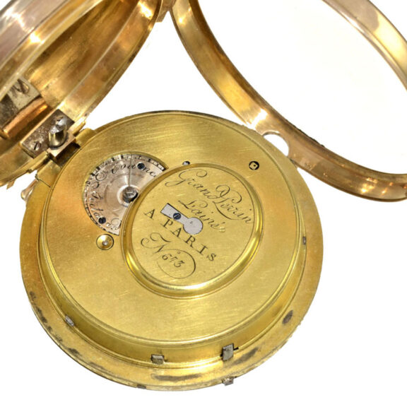 A French gold repeating a toc verge pocket watch Circa 1790 A French gold repeating a toc verge pocket watch Circa 1790