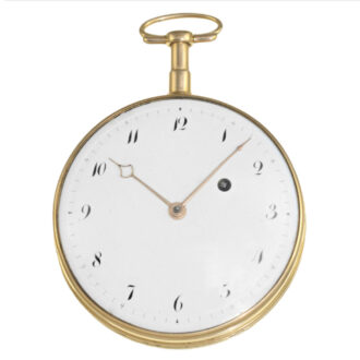A French gold repeating a toc verge pocket watch Circa 1790