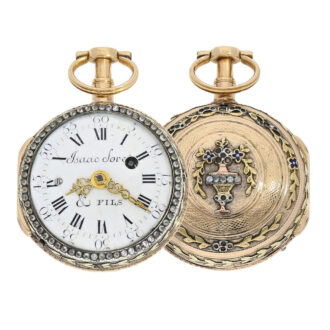 Swiss multi coulored watch with à toc et à tact repeater Circa 1765