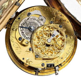 Swiss multicolored watch with à toc et à tact repeater Circa 1765 Swiss multicolored watch with à toc et à tact repeater Circa 1765