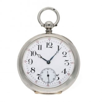 Swiss silver and gold heavy pivoted detent chronometer Circa 1860