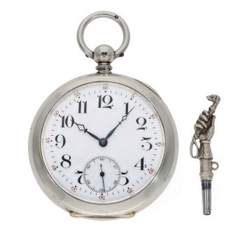 Swiss silver and gold heavy pivoted detent chronometer Circa 1860