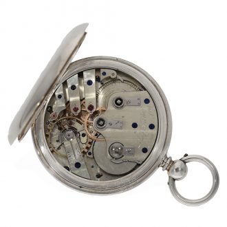 Swiss silver and gold heavy pivoted detent chronometer Circa 1860