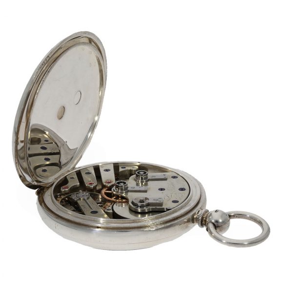 Swiss silver and gold heavy pivoted detent chronometer Circa 1860 Swiss silver and gold heavy pivoted detent chronometer Circa 1860