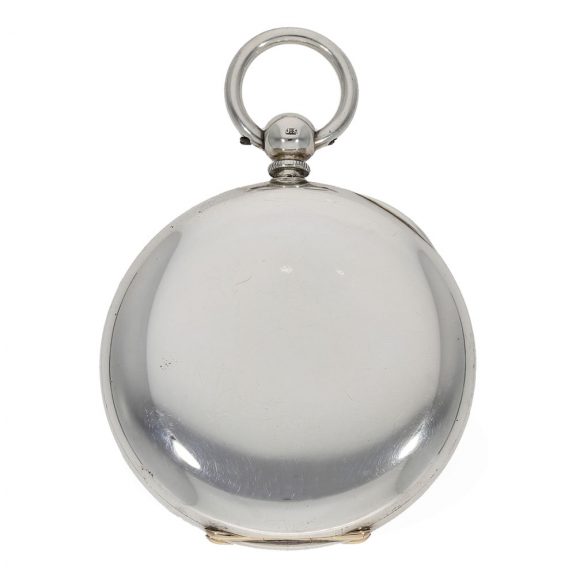 Swiss silver and gold heavy pivoted detent chronometer Circa 1860 Swiss silver and gold heavy pivoted detent chronometer Circa 1860