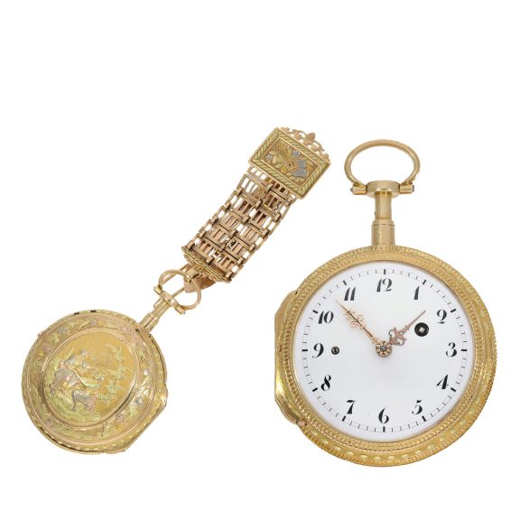 French exquisite museum verge watch with original chatelaine Circa 1780 French exquisite museum verge watch with original chatelaine Circa 1780