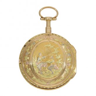 French exquisite museum verge watch with original chatelaine Circa 1780