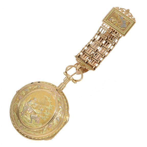 French exquisite museum verge watch with original chatelaine Circa 1780 French exquisite museum verge watch with original chatelaine Circa 1780