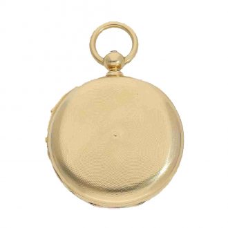 French 18 carat gold à goutte repeater with seconde morte Circa 1860