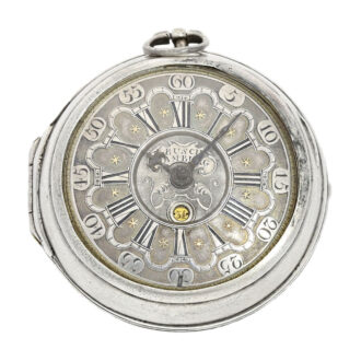 German silver verge with Champlevé dial Circa 1710