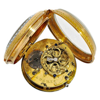 French 18 K gold and enamel verge pocket watch Circa 1780