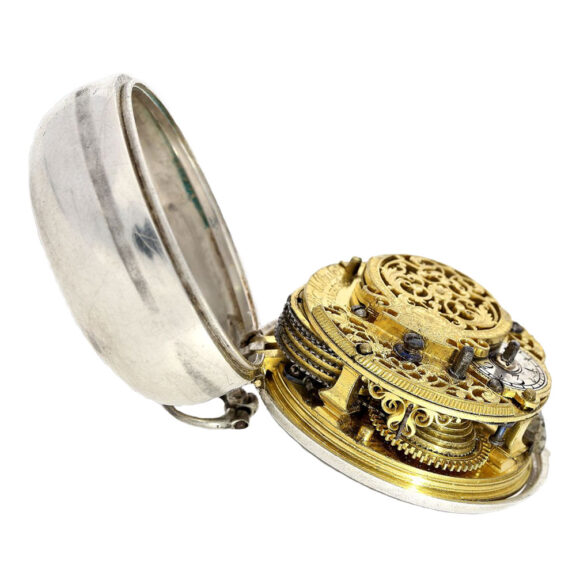 German silver verge with Champlevé dial Circa 1710 German silver verge with Champlevé dial Circa 1710