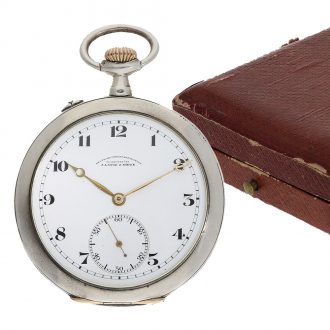 German lever watch with silver open faced case Circa 1915