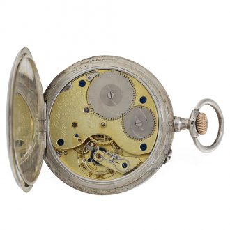 German lever watch with silver open faced case Circa 1915