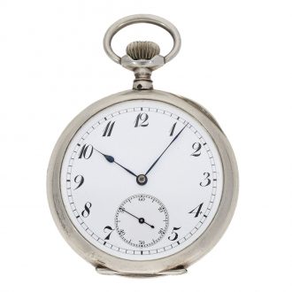 Swiss 999 silver anker chronometer by an apprentice Circa 1920