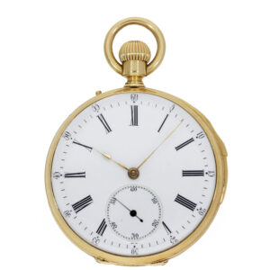 Swiss 18 carat gold exquisite watch with repeater Circa 1868