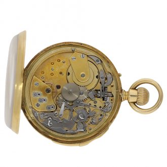 Swiss 18 carat gold exquisite watch with repeater Circa 1868