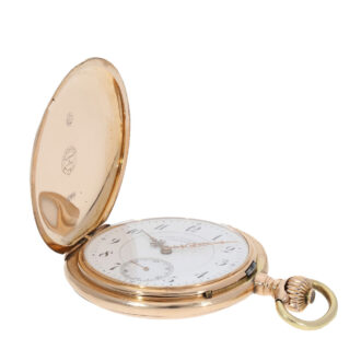 German 14 carat gold full hunter cased pocket watch Circa 1906