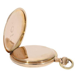 German 14 carat gold full hunter cased pocket watch Circa 1906