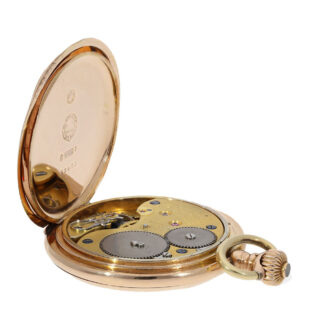 German 14 carat gold full hunter cased pocket watch Circa 1906