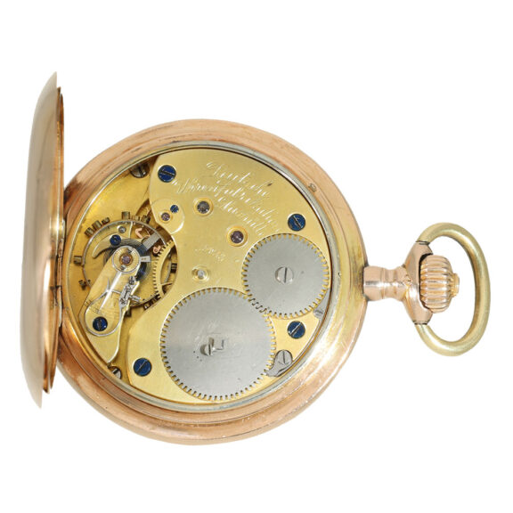 German 14 carat gold full hunter cased pocket watch Circa 1906 German 14 carat gold full hunter cased pocket watch Circa 1906