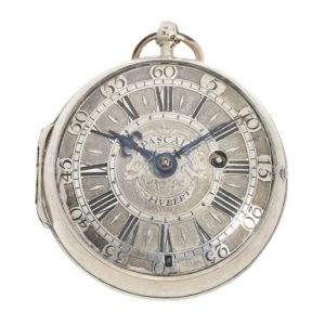 French silver verge made in English style Circa 1695