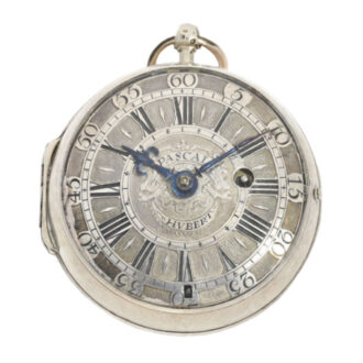 French silver verge made in English style Circa 1695