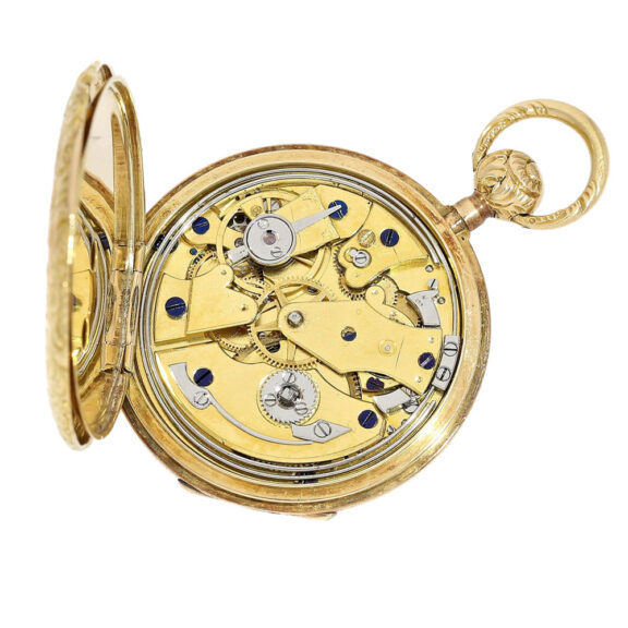 Swiss rare repeating gold/enamel miniature Lepine Circa 1830 Swiss rare repeating gold/enamel miniature Lepine Circa 1830