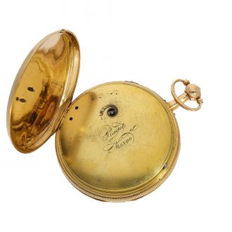 Swiss 18 carat gold watch with four automata Circa 1820