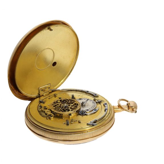 Swiss 18 carat gold watch with four automata Circa 1820 Swiss 18 carat gold watch with four automata Circa 1820